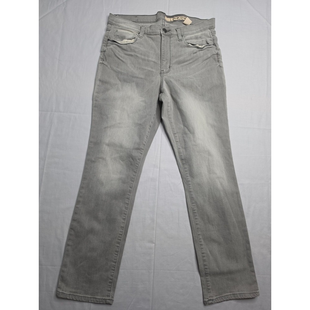 DKNY Jeans Women's 10 Gray Denim Light Wash 5-Pocket Straight Leg Outdoor Skater